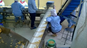 hình ảnh băng chuyển sản xuất hạt điều